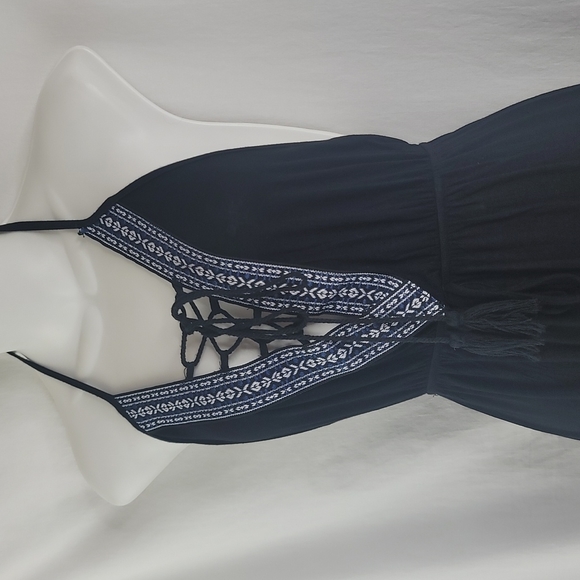 Toska long black summer open back maxi dress sz Small - Picture 2 of 11